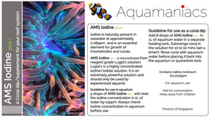 NEW ! AMS Iodine + Lugols 60ml aquarium use supplement coral dip reef tank nano large tanks fishes lps sps soft coral